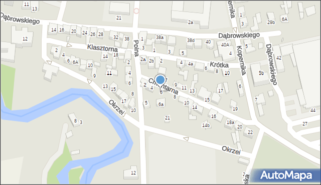 Wieruszów, Cmentarna, 6, mapa Wieruszów