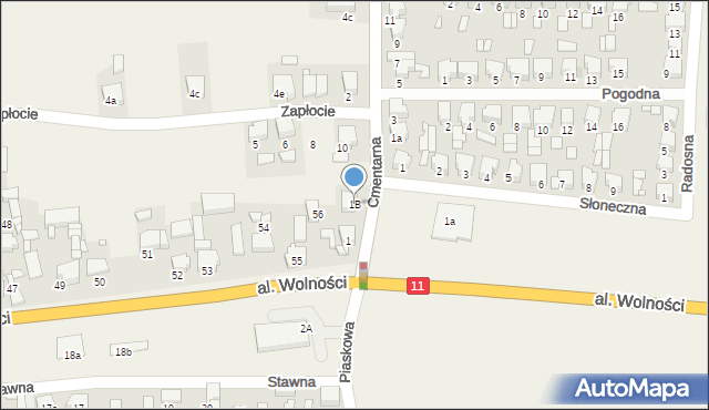 Witaszyce, Cmentarna, 1B, mapa Witaszyce