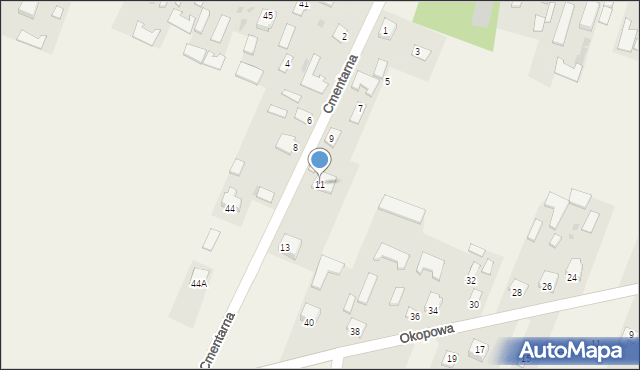 Wojcieszków, Cmentarna, 11, mapa Wojcieszków