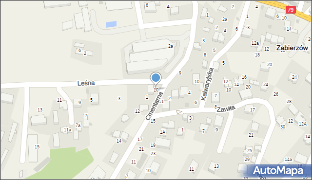 Zabierzów, Cmentarna, 10, mapa Zabierzów