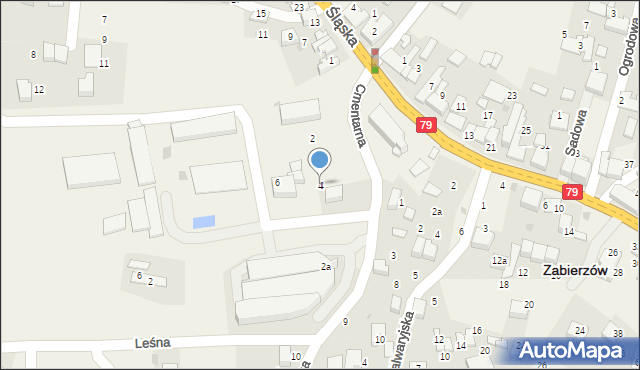 Zabierzów, Cmentarna, 4, mapa Zabierzów