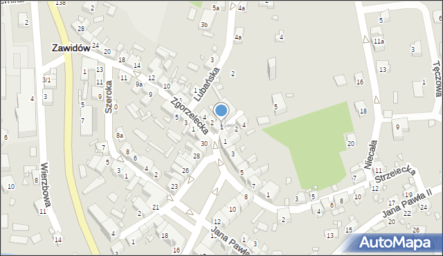 Zawidów, Cmentarna, 1, mapa Zawidów