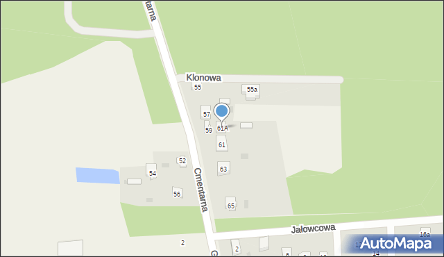 Zawodzie, Cmentarna, 61A, mapa Zawodzie