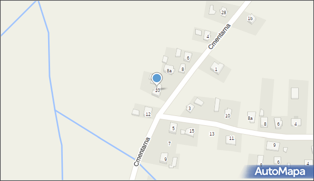 Zręcin, Cmentarna, 10, mapa Zręcin