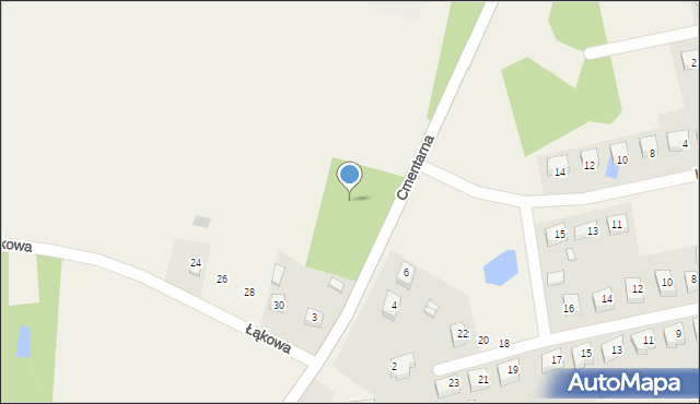 Żytno, Cmentarna, 1, mapa Żytno