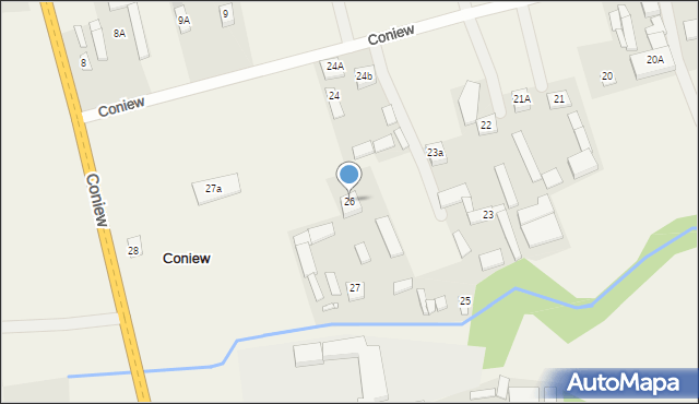 Coniew, Coniew, 26, mapa Coniew