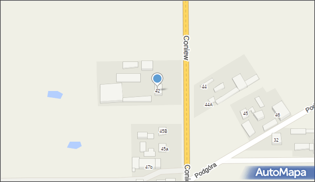 Coniew, Coniew, 42, mapa Coniew