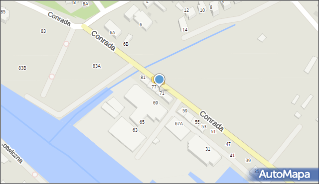 Darłowo, Conrada Josepha, 73, mapa Darłowo