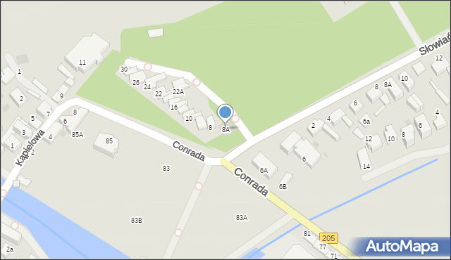 Darłowo, Conrada Josepha, 8A, mapa Darłowo