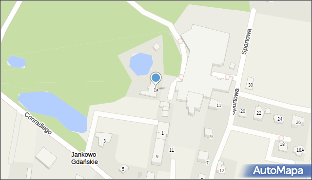 Jankowo Gdańskie, Conradiego Karola, 1a, mapa Jankowo Gdańskie
