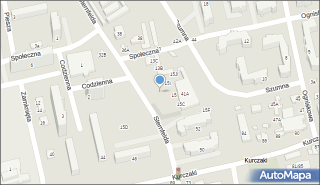 Łódź, Codzienna, 3a, mapa Łodzi