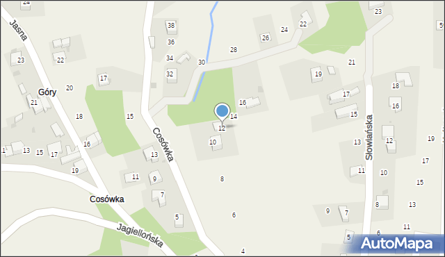 Ochojno, Cosówka, 12, mapa Ochojno