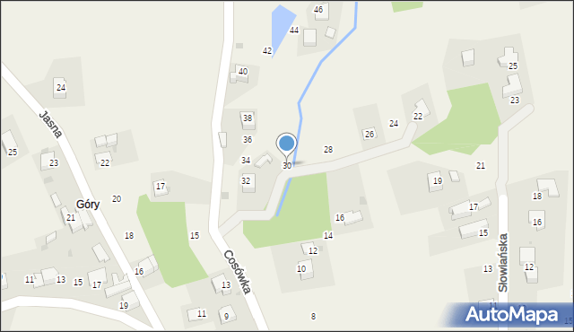 Ochojno, Cosówka, 30, mapa Ochojno