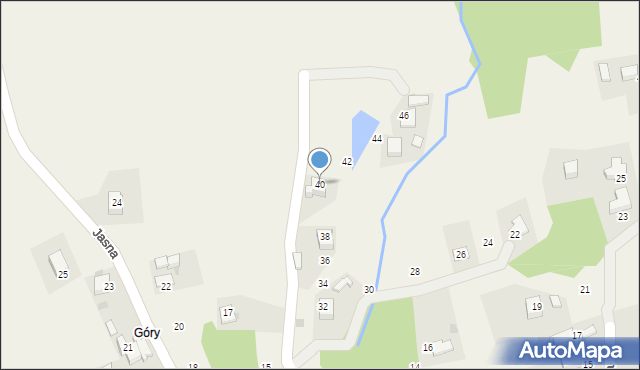 Ochojno, Cosówka, 40, mapa Ochojno