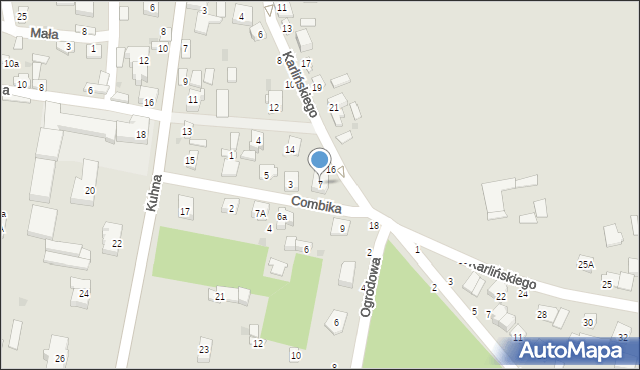 Olsztyn, Combika Jana, 7, mapa Olsztyna