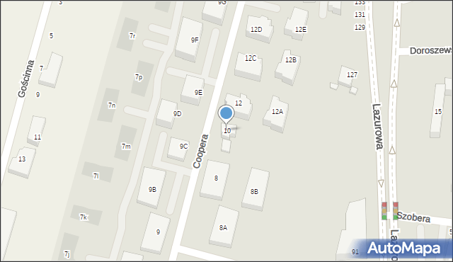 Warszawa, Coopera Meriana C., gen., 10, mapa Warszawy