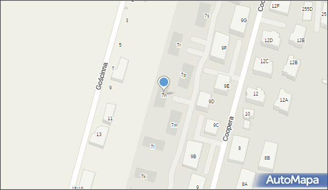 Warszawa, Coopera Meriana C., gen., 7n, mapa Warszawy