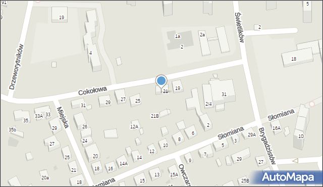 Warszawa, Cokołowa, 21A, mapa Warszawy