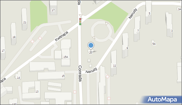 Warszawa, Conrada Josepha, 20, mapa Warszawy