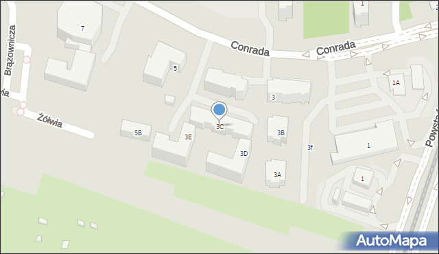 Warszawa, Conrada Josepha, 3C, mapa Warszawy
