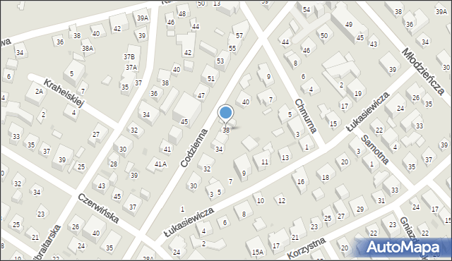 Warszawa, Codzienna, 38, mapa Warszawy