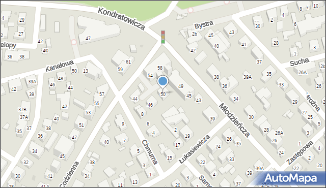 Warszawa, Codzienna, 50, mapa Warszawy