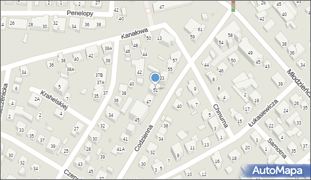 Warszawa, Codzienna, 51, mapa Warszawy