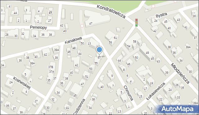 Warszawa, Codzienna, 57, mapa Warszawy