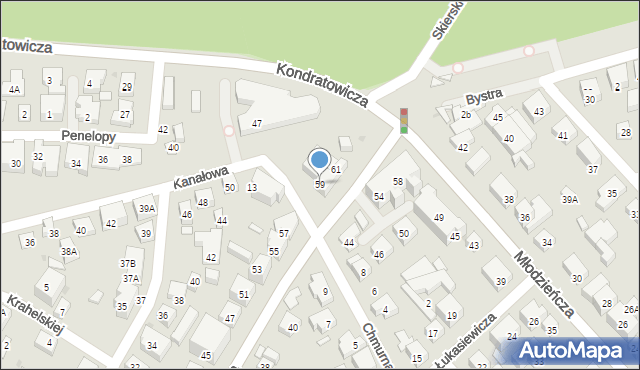 Warszawa, Codzienna, 59, mapa Warszawy