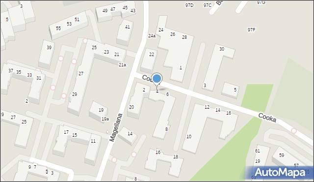 Wrocław, Cooka Jamesa, 4, mapa Wrocławia