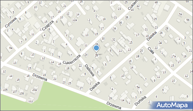 Białe Błota, Cukiernicza, 26, mapa Białe Błota