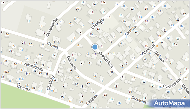 Białe Błota, Cukiernicza, 4, mapa Białe Błota