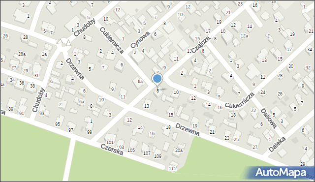 Białe Błota, Cukiernicza, 8, mapa Białe Błota