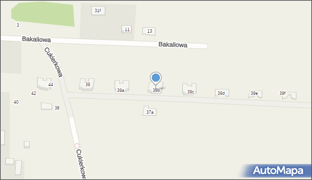 Chrzanów Mały, Cukierkowa, 39b, mapa Chrzanów Mały