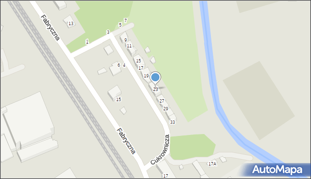 Ciechanów, Cukrownicza, 23, mapa Ciechanów