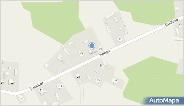 Cudnów, Cudnów, 17, mapa Cudnów