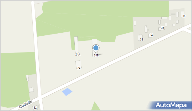 Cudnów, Cudnów, 24B, mapa Cudnów