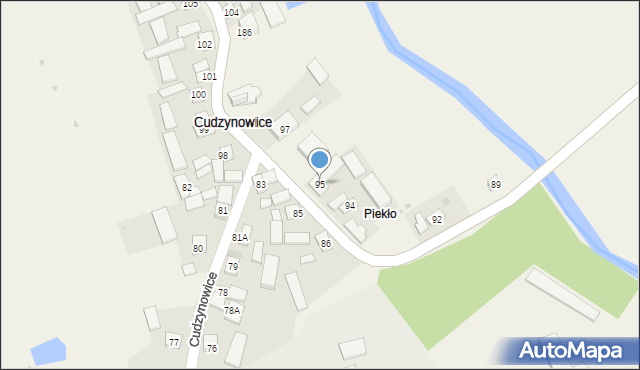 Cudzynowice, Cudzynowice, 95, mapa Cudzynowice