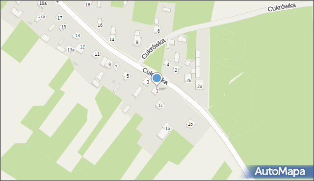 Cukrówka, Cukrówka, 1, mapa Cukrówka