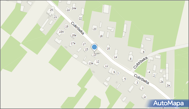 Cukrówka, Cukrówka, 13, mapa Cukrówka