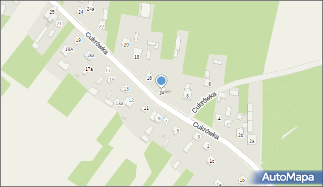 Cukrówka, Cukrówka, 14, mapa Cukrówka