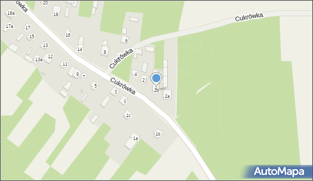 Cukrówka, Cukrówka, 2b, mapa Cukrówka