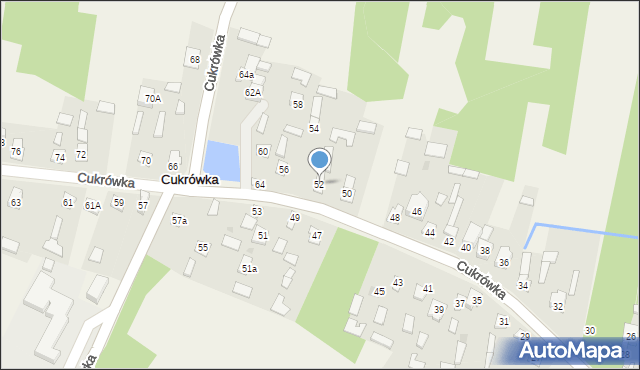 Cukrówka, Cukrówka, 52, mapa Cukrówka