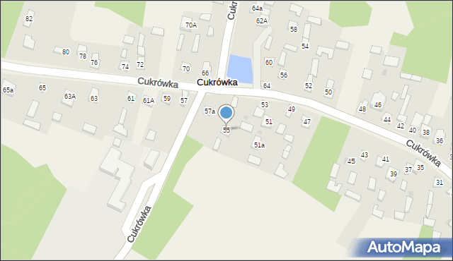 Cukrówka, Cukrówka, 55, mapa Cukrówka