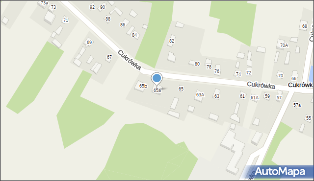 Cukrówka, Cukrówka, 65a, mapa Cukrówka