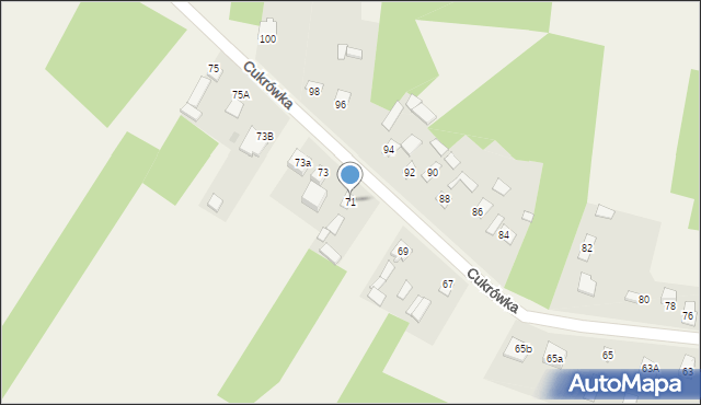 Cukrówka, Cukrówka, 71, mapa Cukrówka