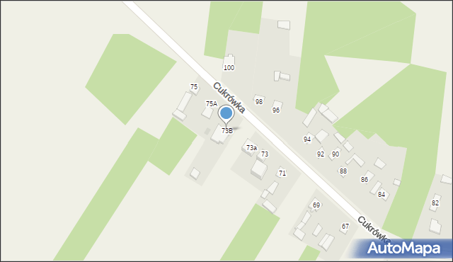 Cukrówka, Cukrówka, 73B, mapa Cukrówka