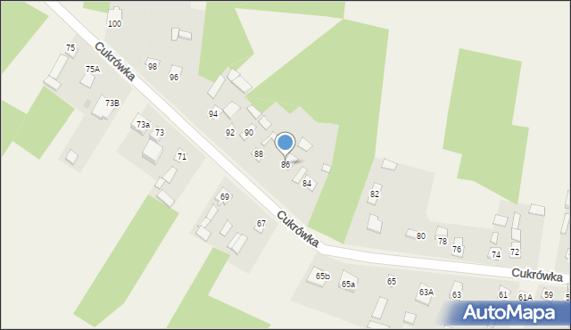 Cukrówka, Cukrówka, 86, mapa Cukrówka