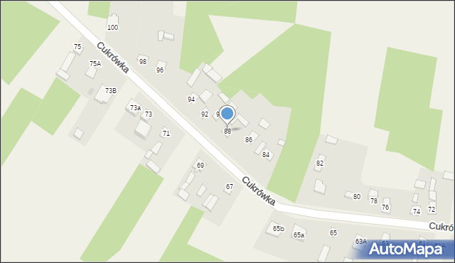 Cukrówka, Cukrówka, 88, mapa Cukrówka