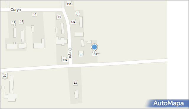 Curyn, Curyn, 13A, mapa Curyn